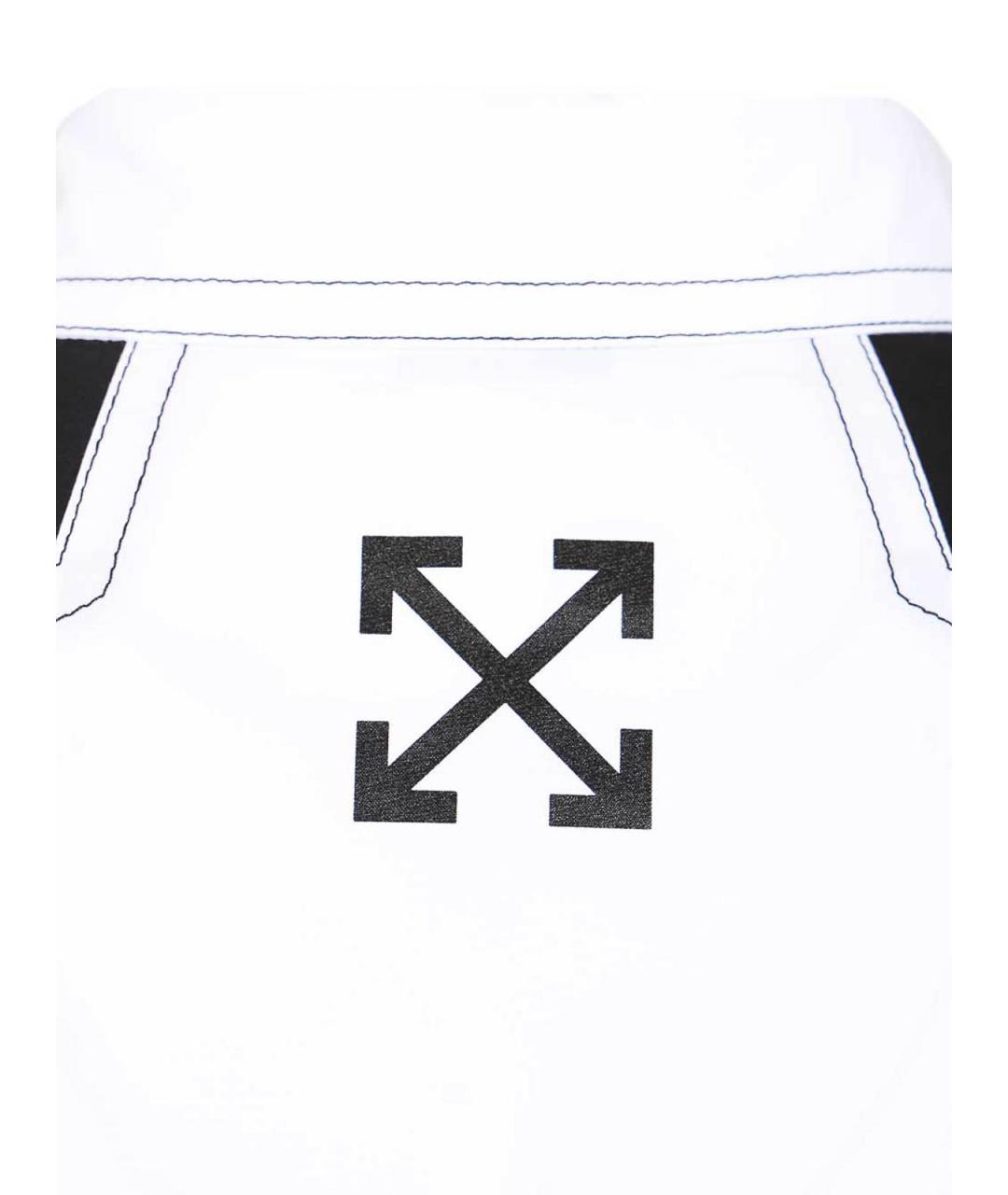 OFF-WHITE Белая хлопковая кэжуал рубашка, фото 7