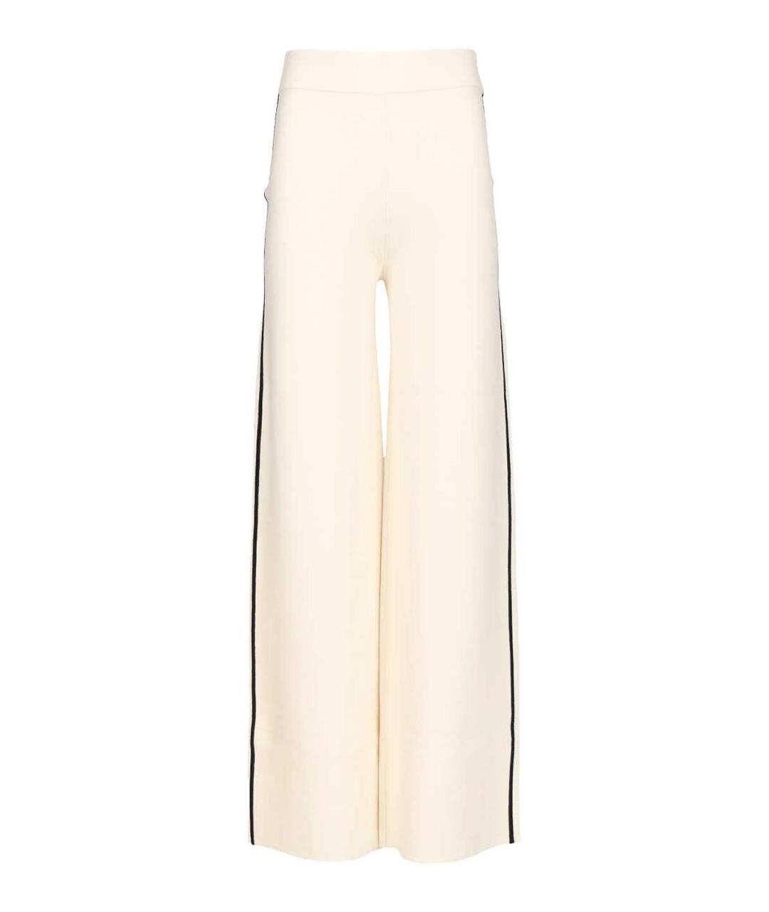 MAX MARA STUDIO Белые вискозные брюки широкие, фото 1