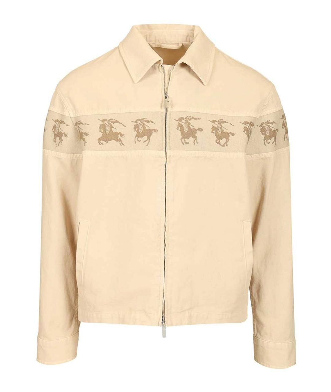 BURBERRY Бежевая хлопковая куртка, фото 1