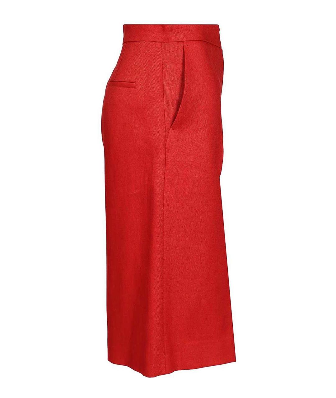 MAX MARA Красные льняные шорты, фото 3