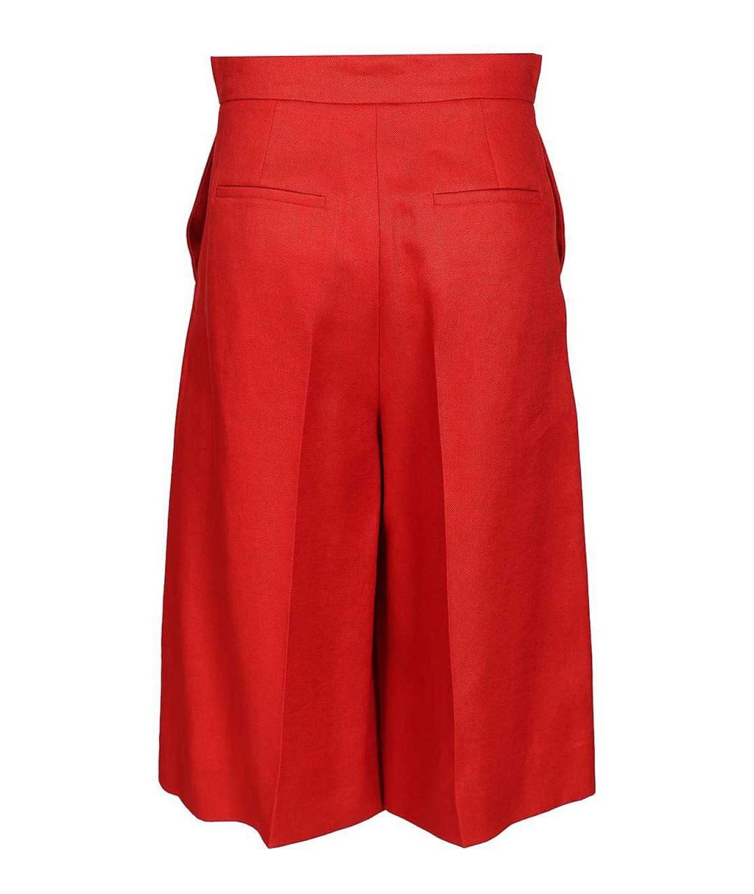 MAX MARA Красные льняные шорты, фото 2