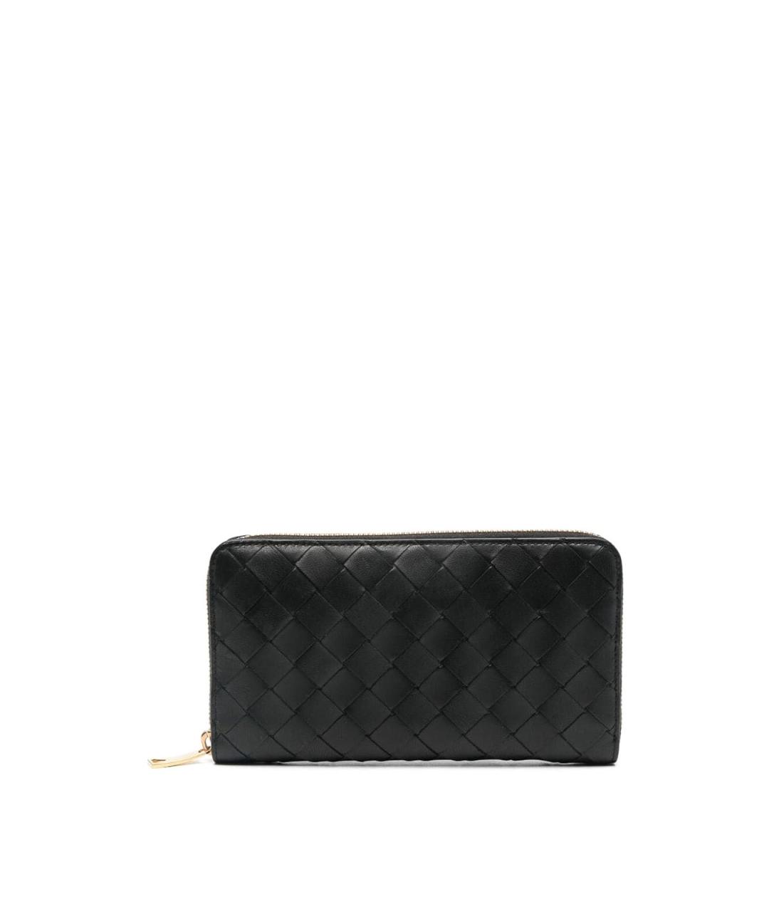 BOTTEGA VENETA Черный кожаный кошелек, фото 1