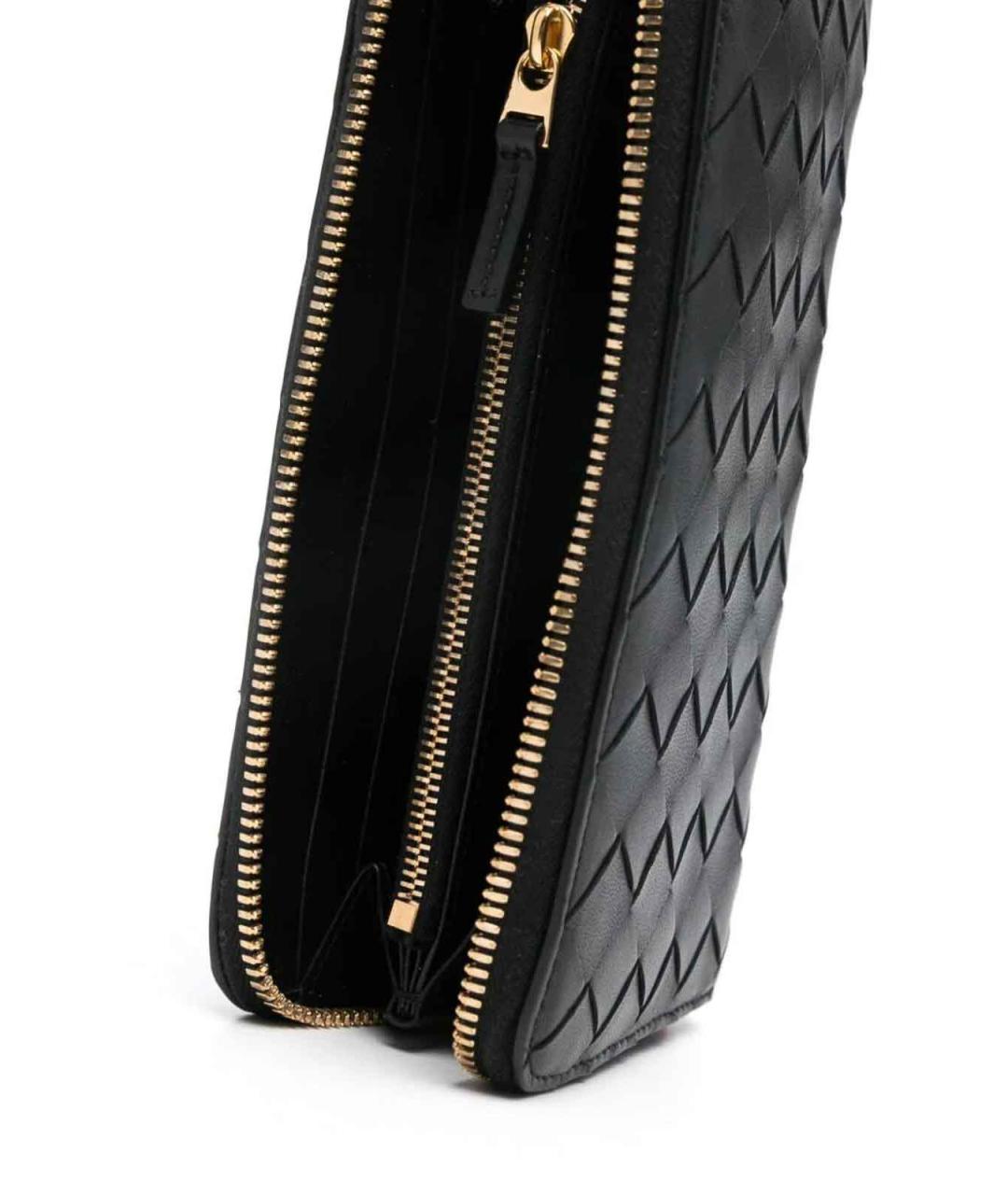 BOTTEGA VENETA Черный кожаный кошелек, фото 2