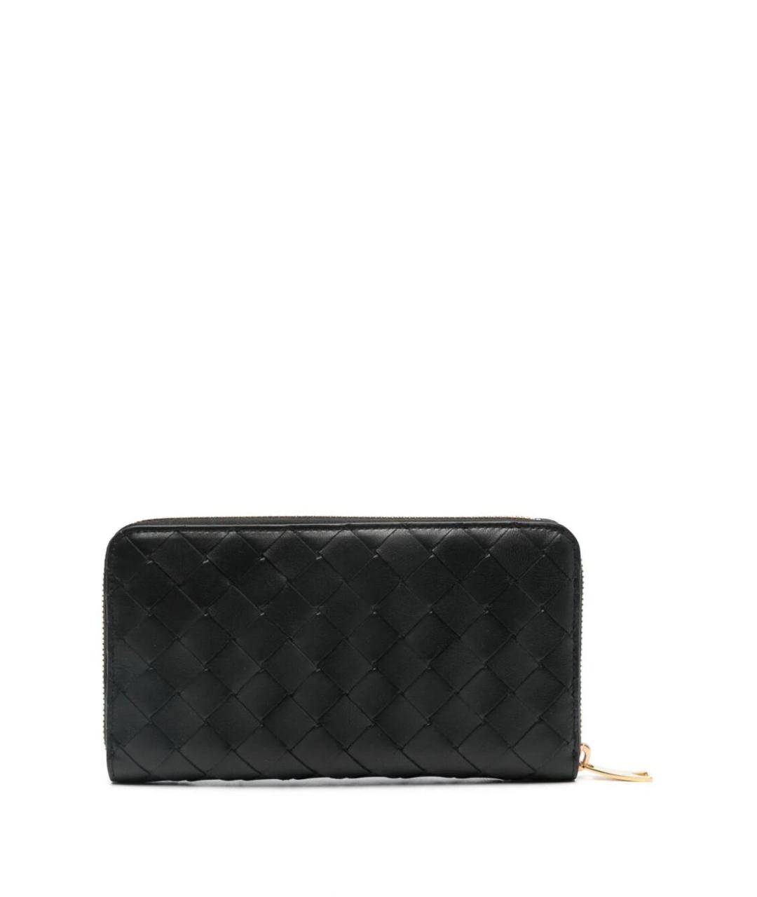 BOTTEGA VENETA Черный кожаный кошелек, фото 3