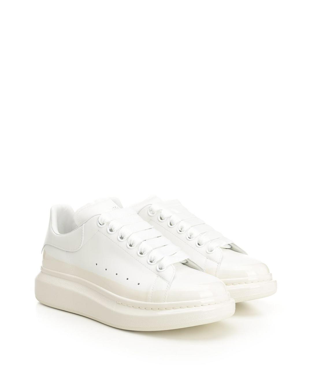 ALEXANDER MCQUEEN Белые кожаные низкие кроссовки / кеды, фото 2
