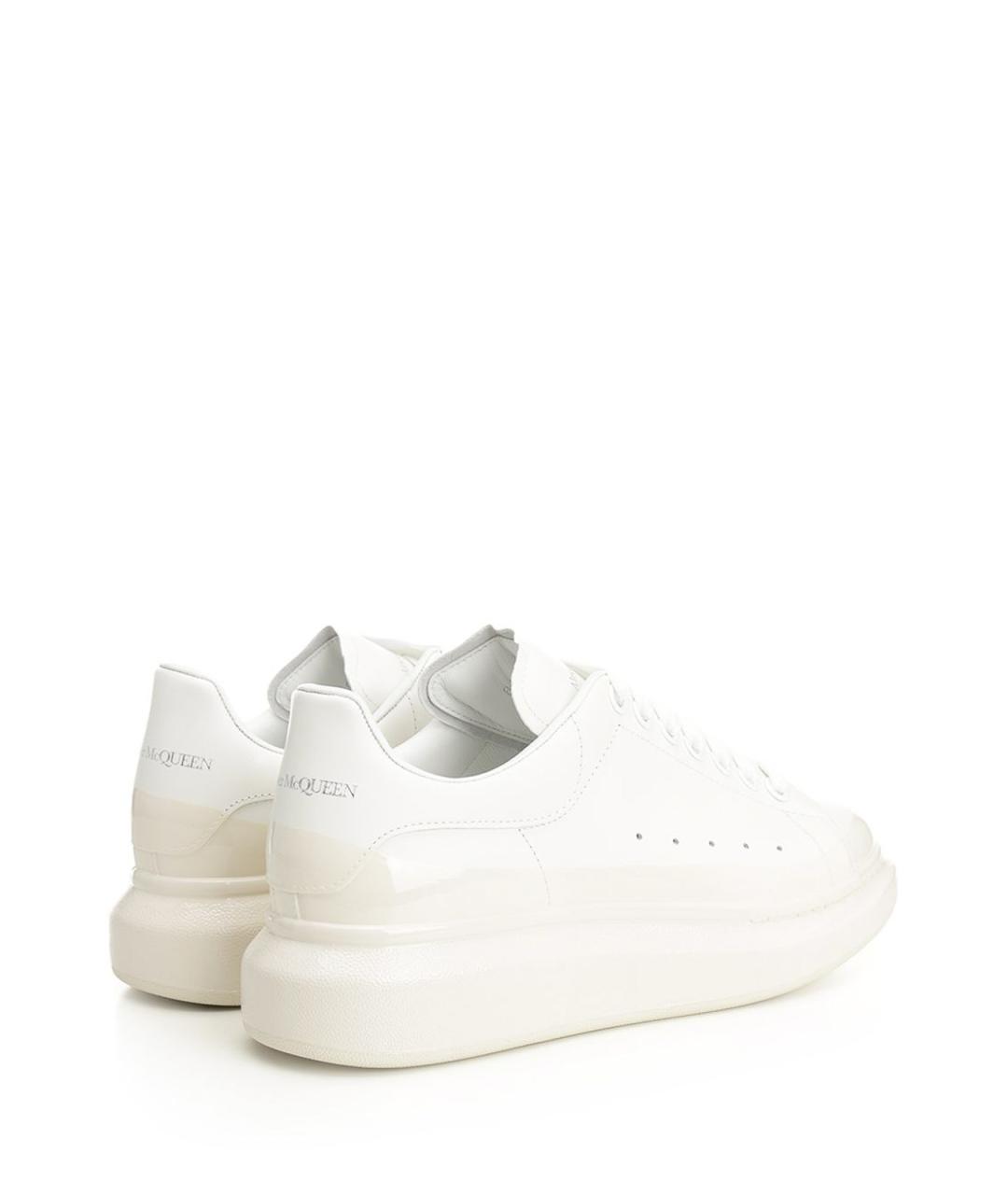 ALEXANDER MCQUEEN Белые кожаные низкие кроссовки / кеды, фото 3