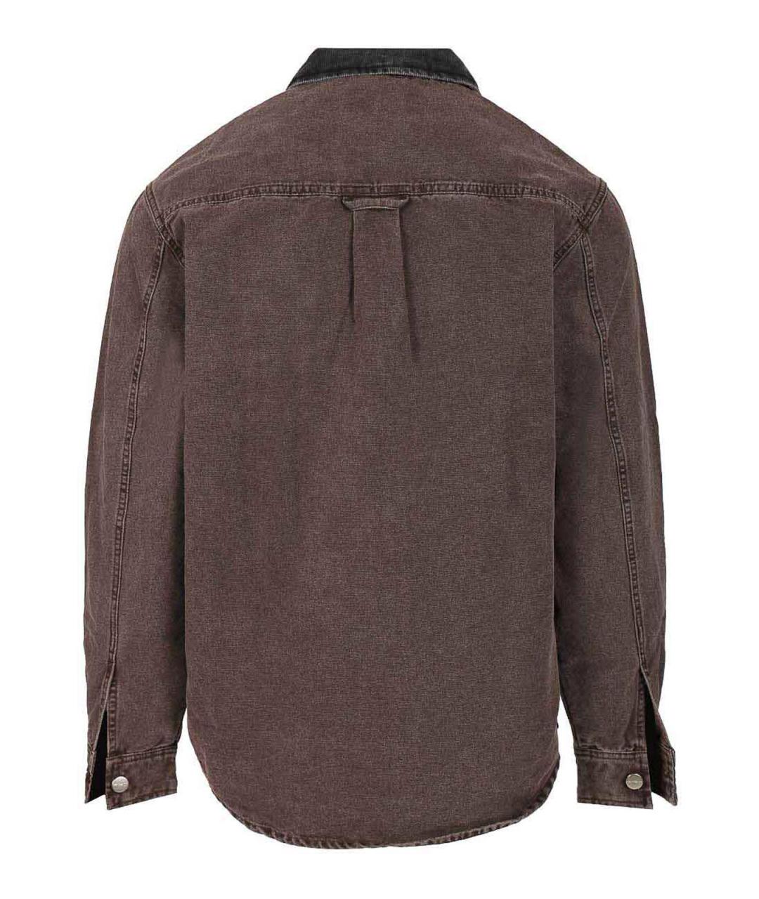 CARHARTT Бордовая хлопковая кэжуал рубашка, фото 2