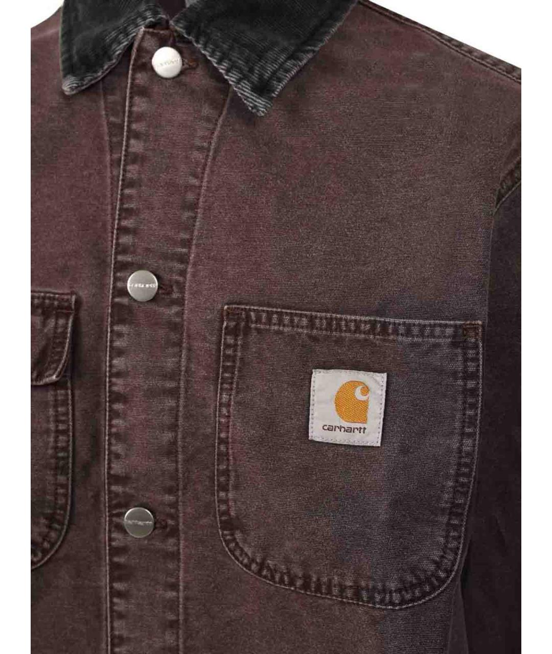 CARHARTT Бордовая хлопковая кэжуал рубашка, фото 4