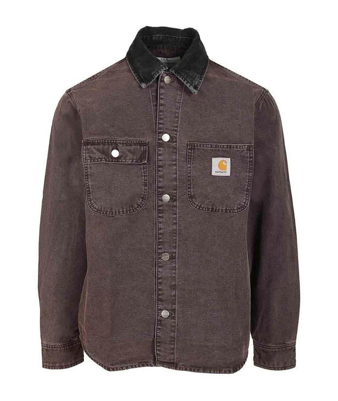 CARHARTT Бордовая хлопковая кэжуал рубашка, фото 1