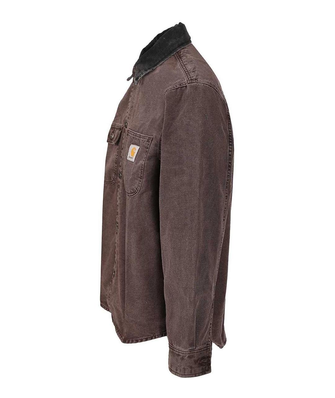 CARHARTT Бордовая хлопковая кэжуал рубашка, фото 3