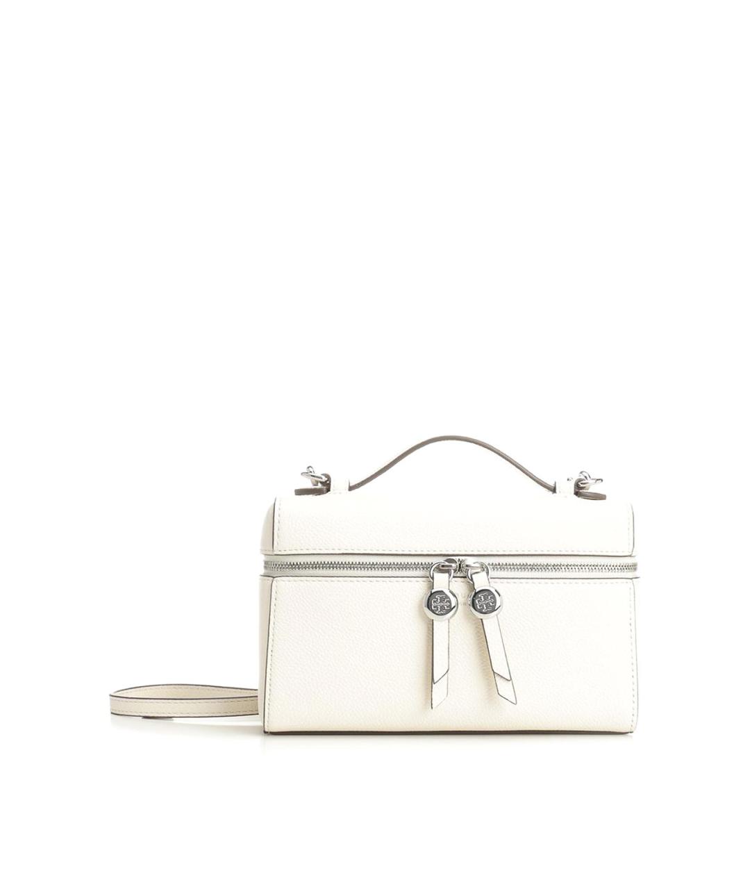 TORY BURCH Белая кожаная сумка с короткими ручками, фото 1