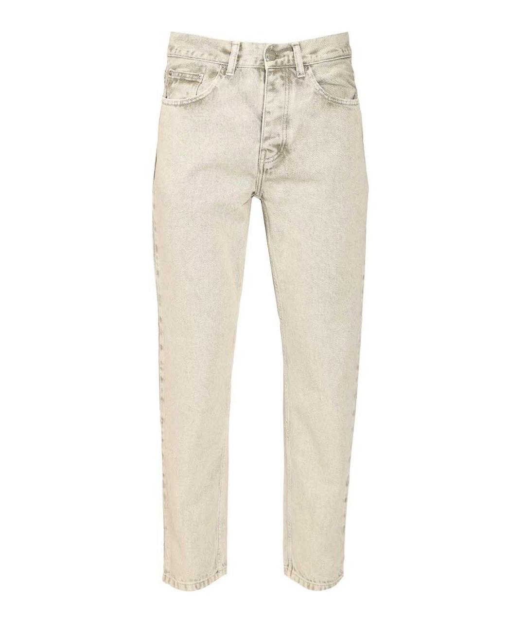 CARHARTT Белые хлопковые прямые джинсы, фото 1