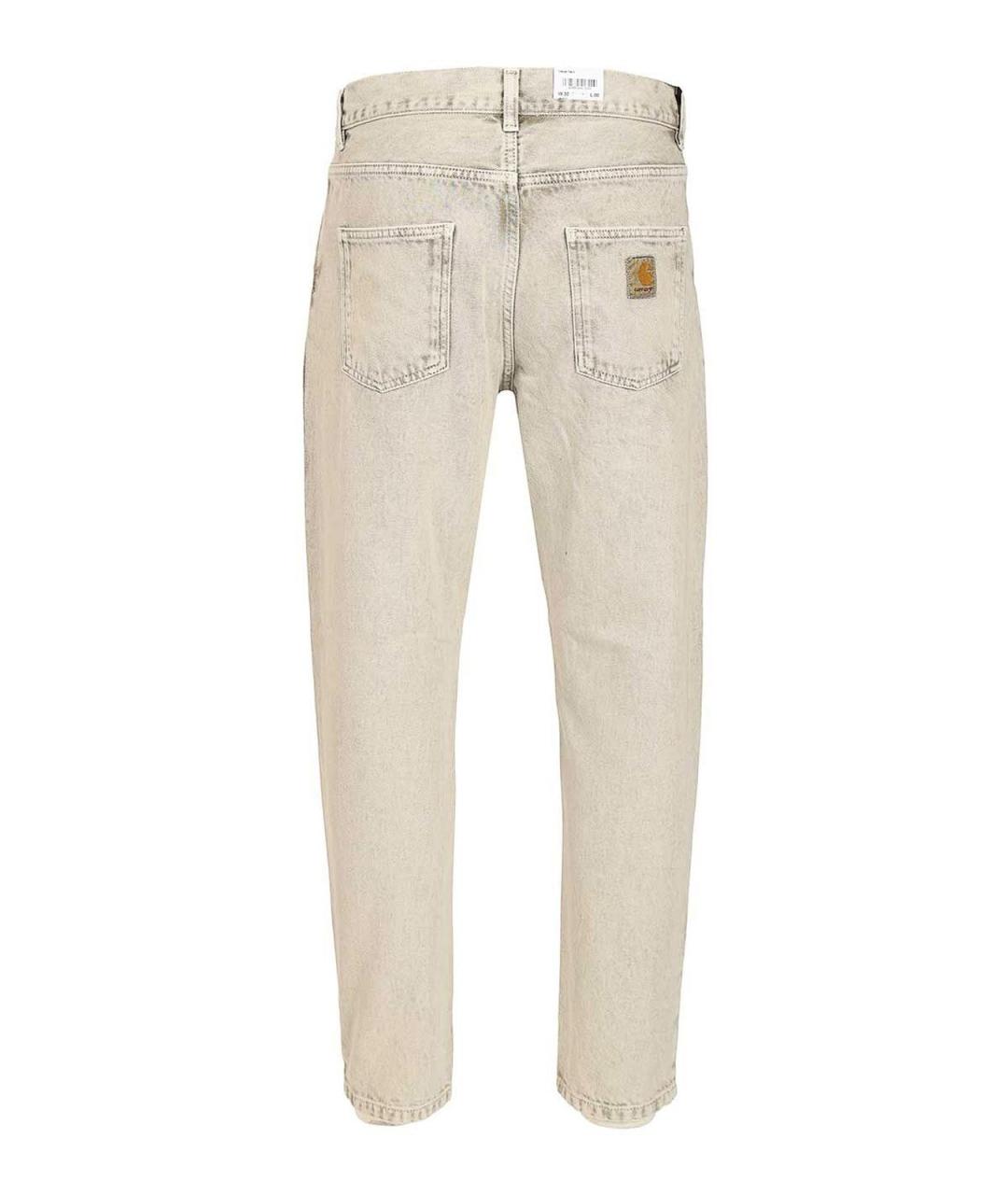 CARHARTT Белые хлопковые прямые джинсы, фото 2