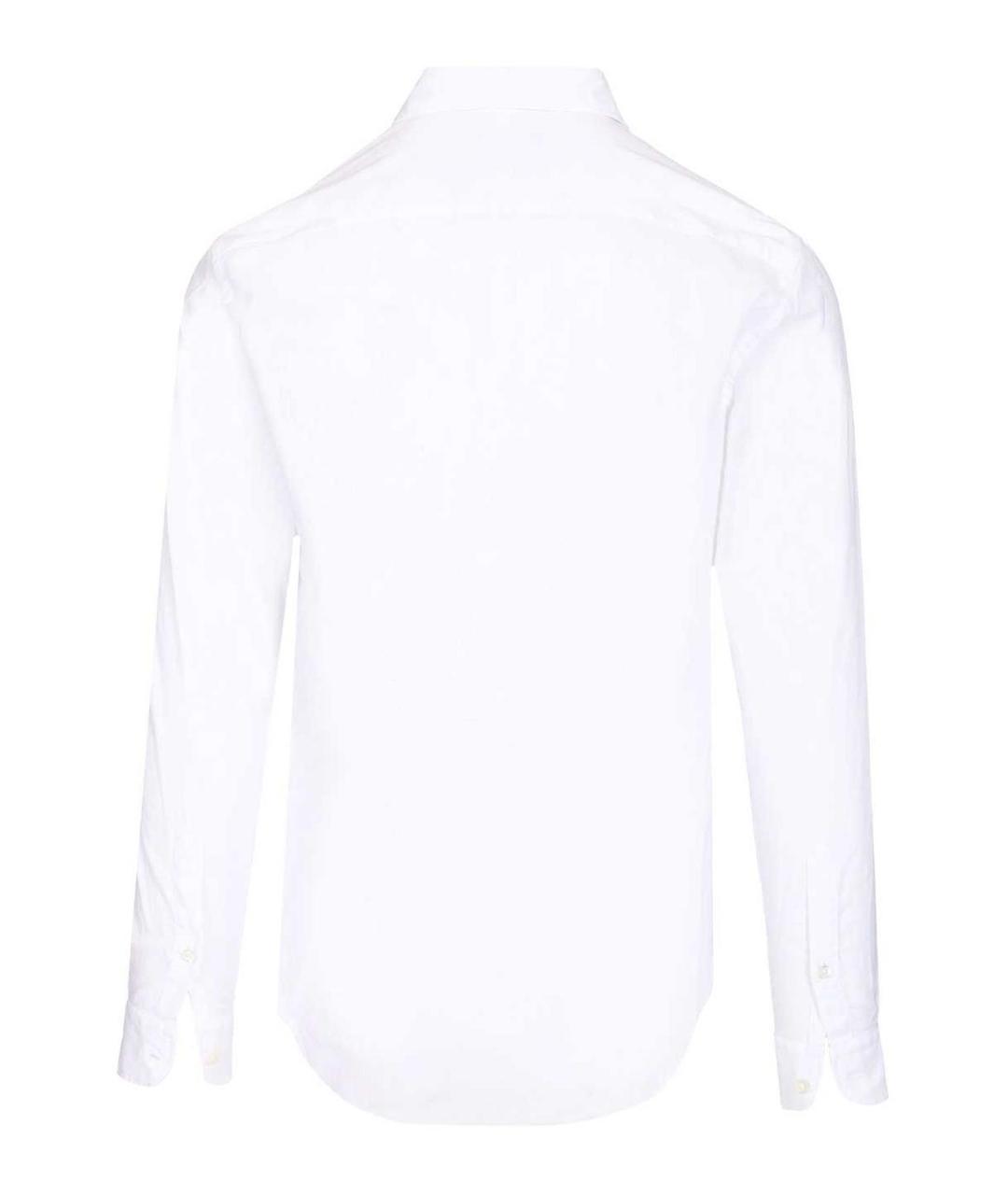 EMPORIO ARMANI Белая хлопковая классическая рубашка, фото 2