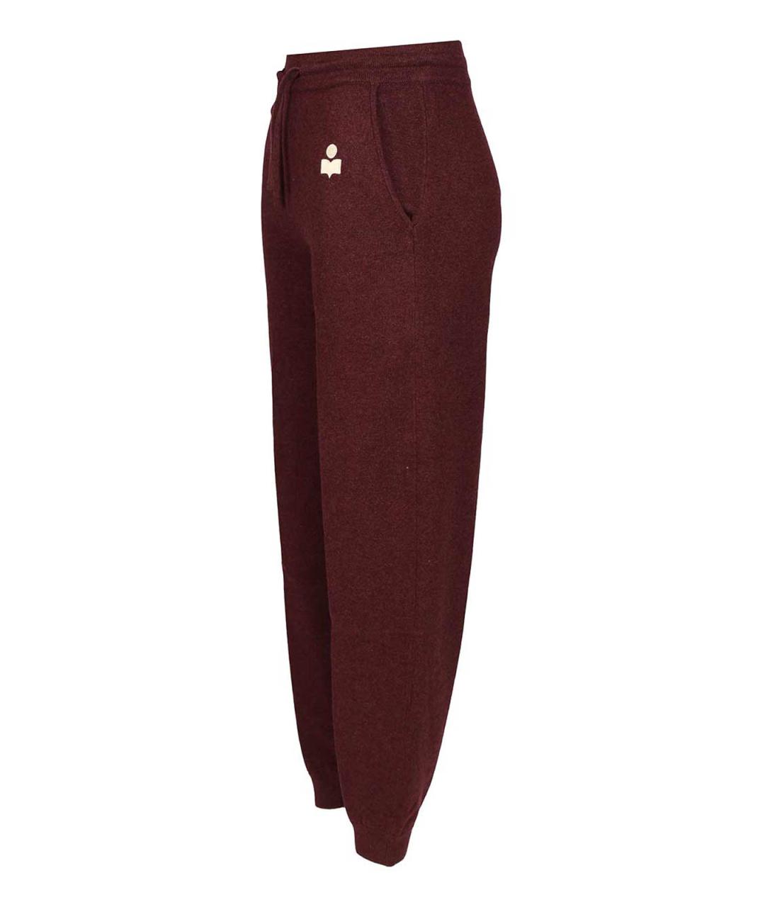 ISABEL MARANT Бордовые хлопковые спортивные брюки и шорты, фото 3