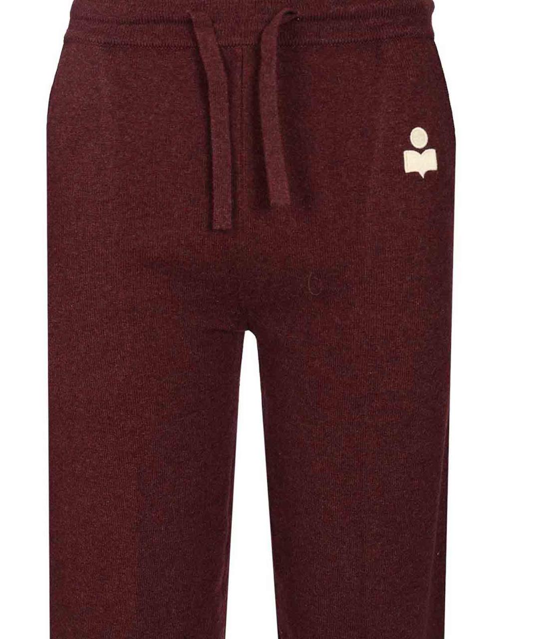 ISABEL MARANT Бордовые хлопковые спортивные брюки и шорты, фото 4