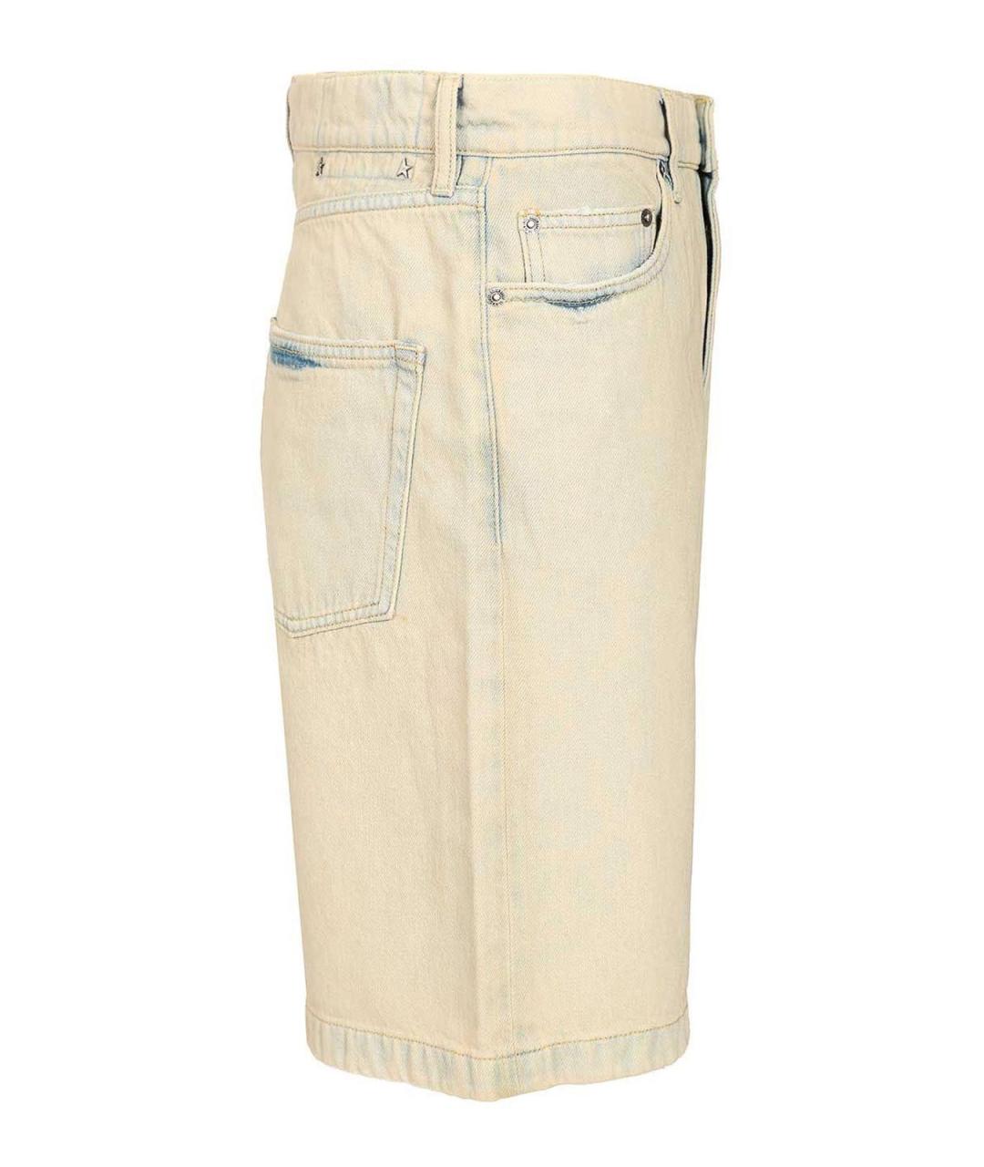 GOLDEN GOOSE DELUXE BRAND Белые хлопковые шорты, фото 3
