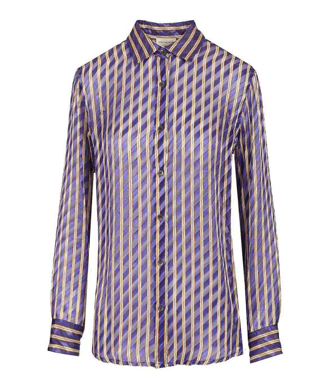 DRIES VAN NOTEN Фиолетовая шелковая рубашка, фото 1