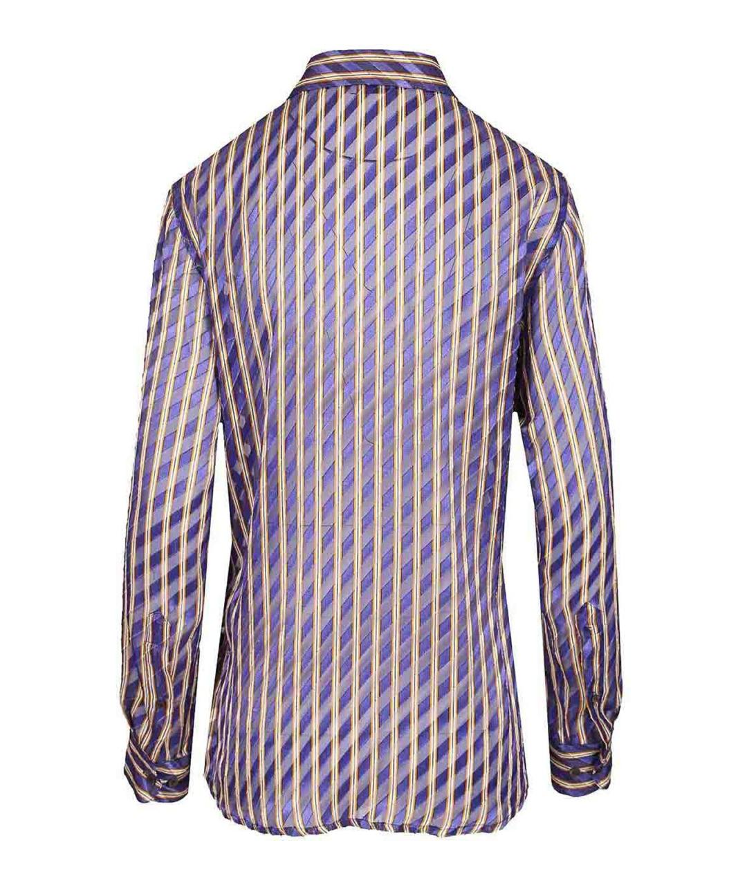DRIES VAN NOTEN Фиолетовая шелковая рубашка, фото 2