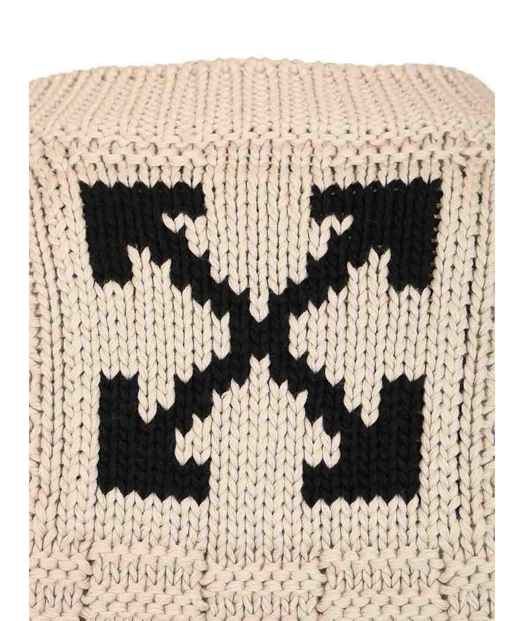 OFF-WHITE Бежевый хлопковый джемпер / свитер, фото 4