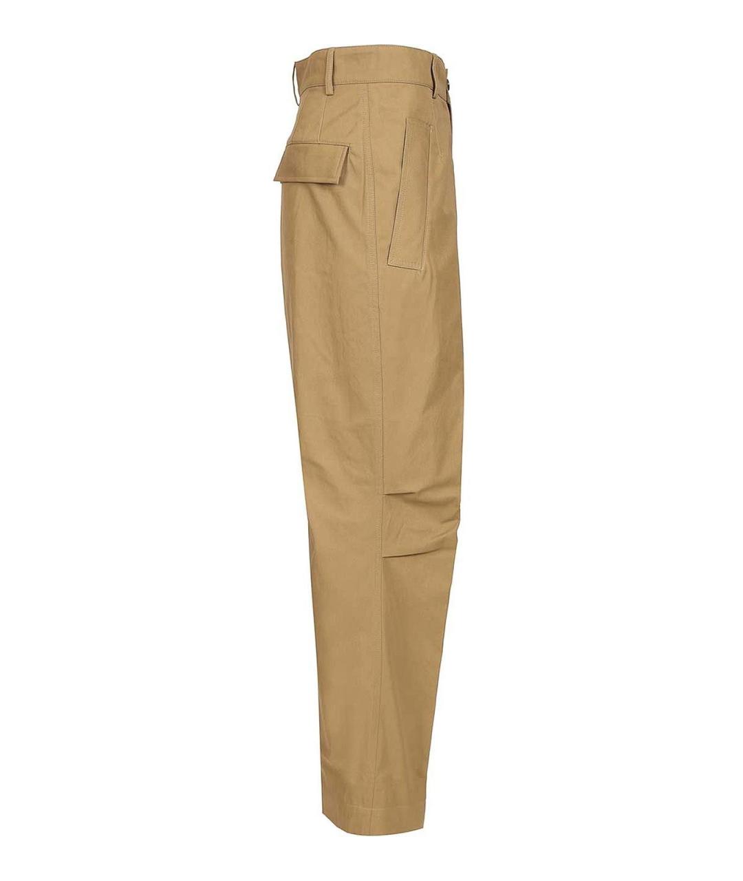 DRIES VAN NOTEN Бежевые хлопковые повседневные брюки, фото 3