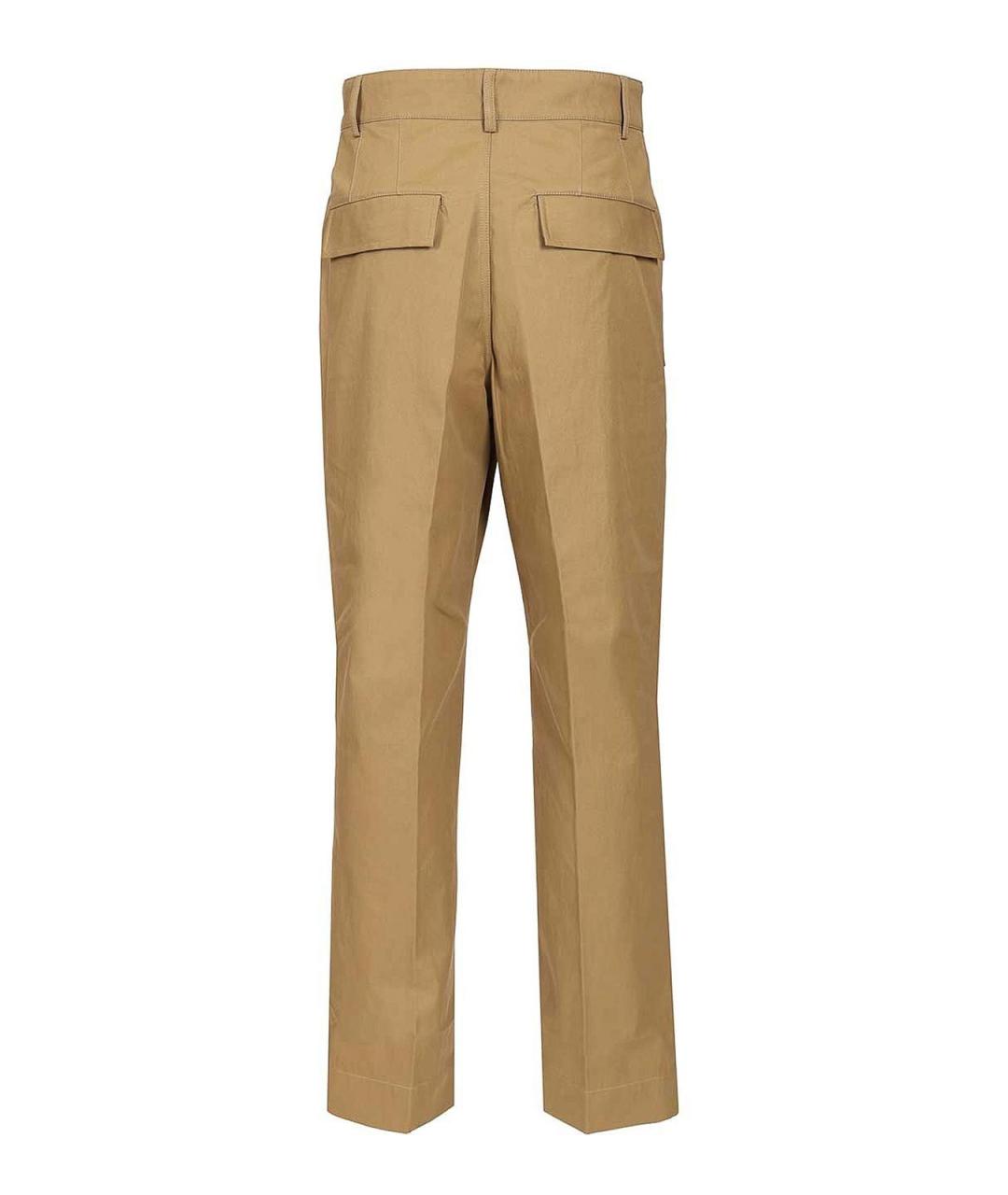 DRIES VAN NOTEN Бежевые хлопковые повседневные брюки, фото 2