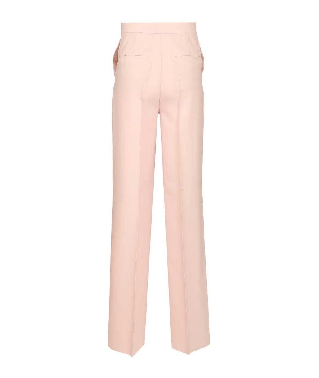 MAX MARA Розовые шерстяные брюки широкие, фото 2