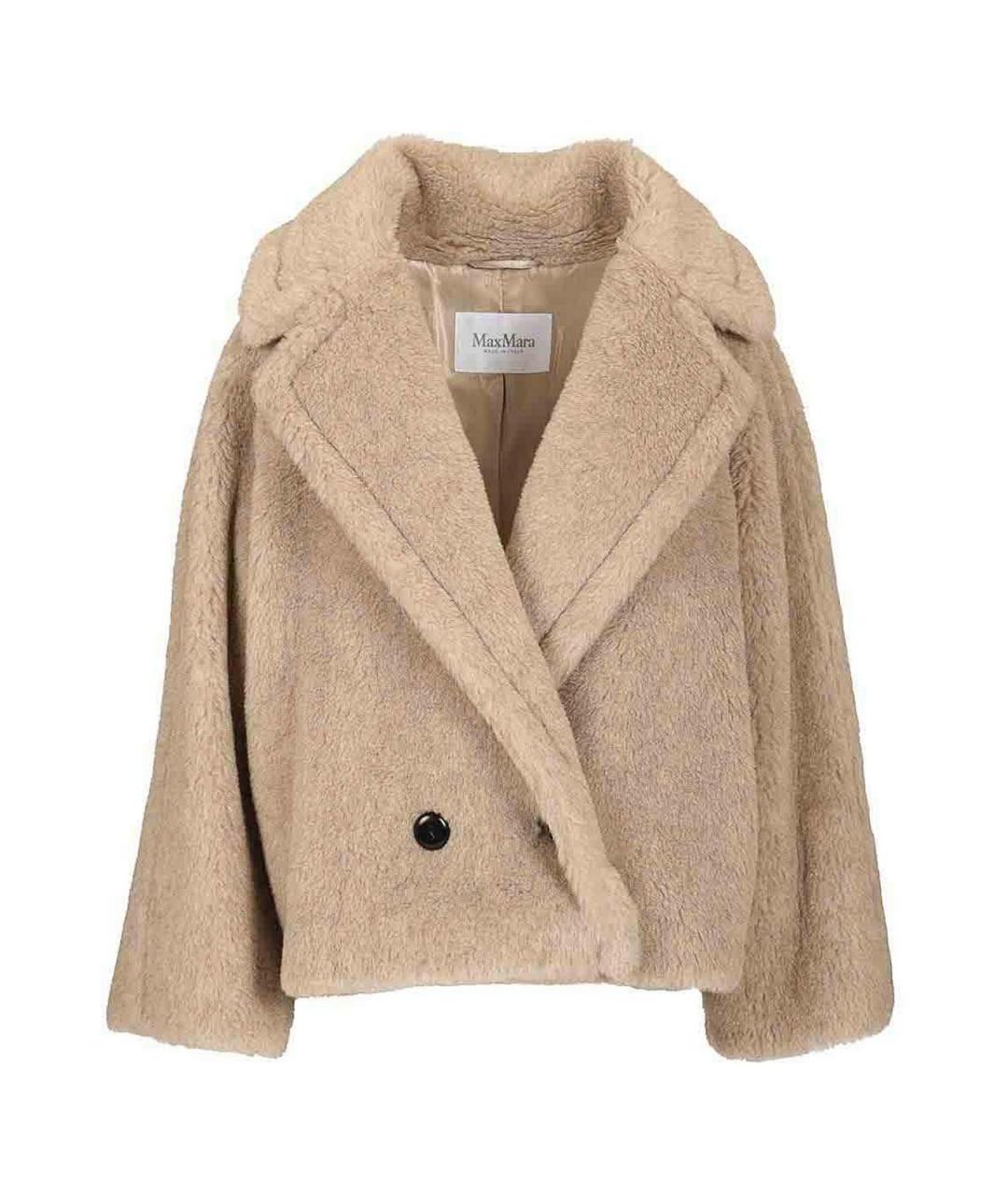 MAX MARA Бежевая кашемировая шуба, фото 1