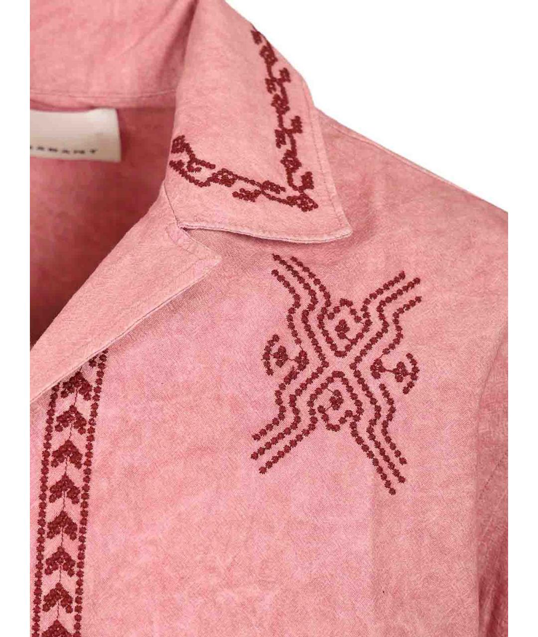 ISABEL MARANT Розовая хлопковая кэжуал рубашка, фото 3
