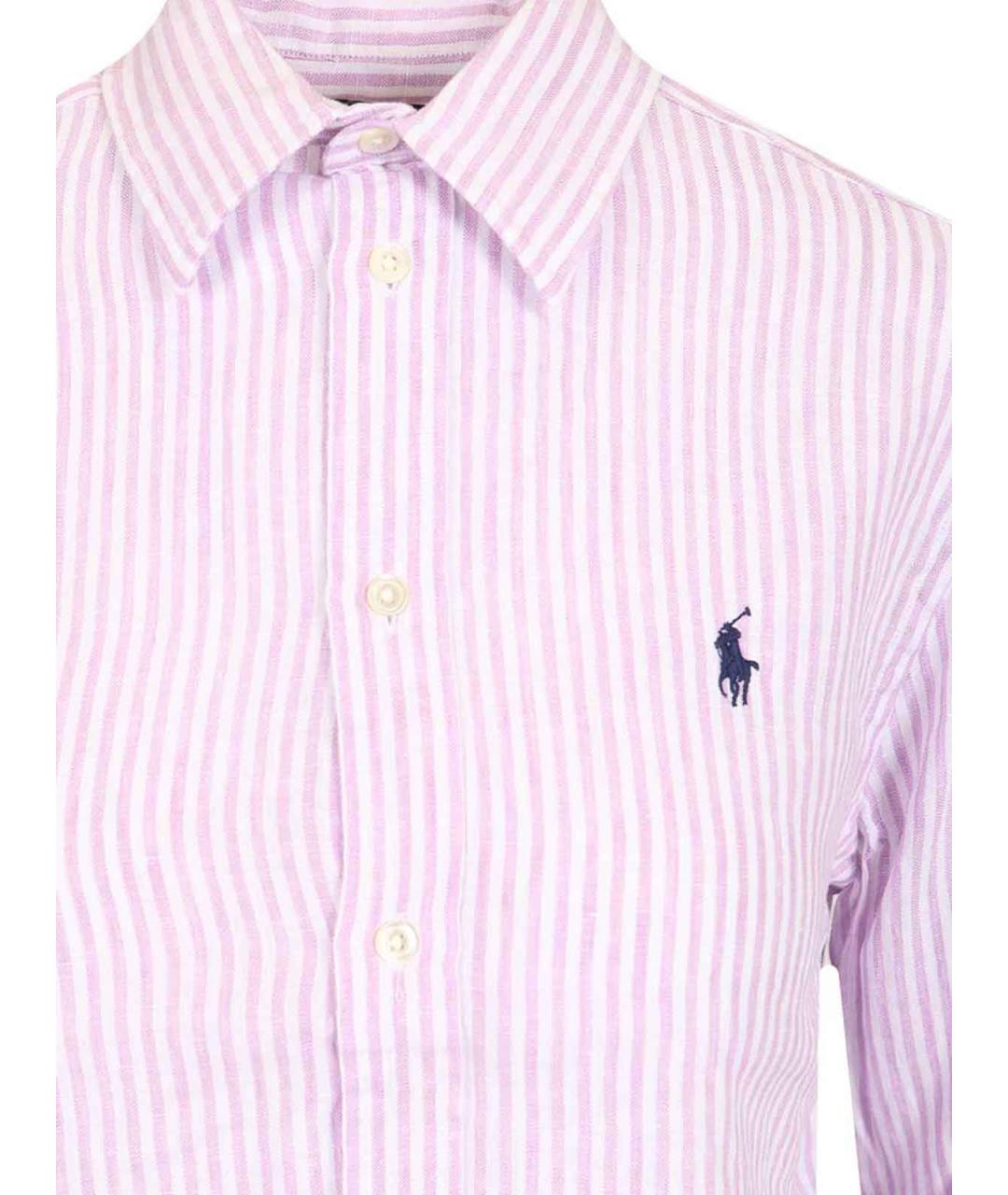 POLO RALPH LAUREN Розовая льняная рубашка, фото 4