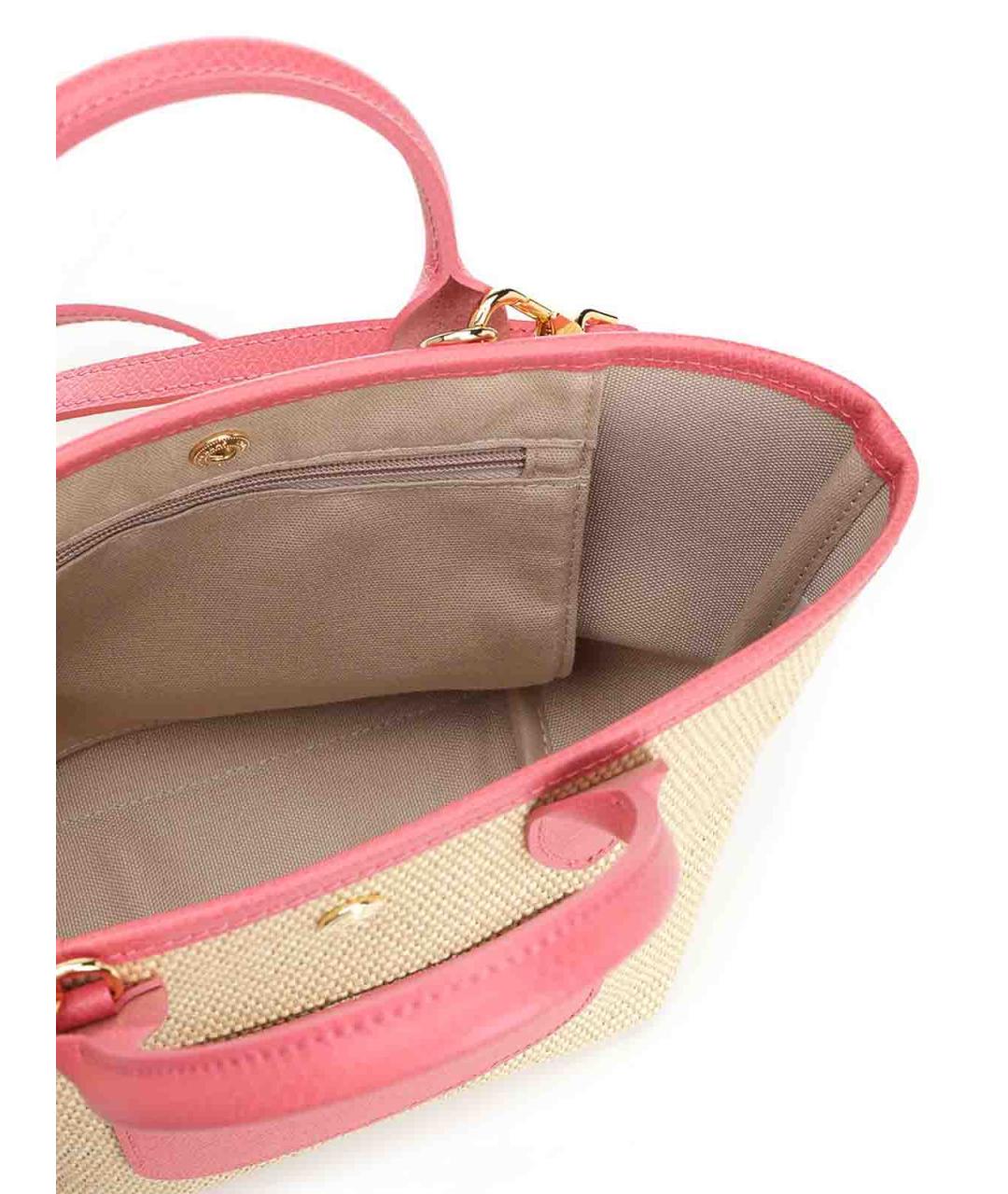 LONGCHAMP Бежевая тканевая сумка тоут, фото 4