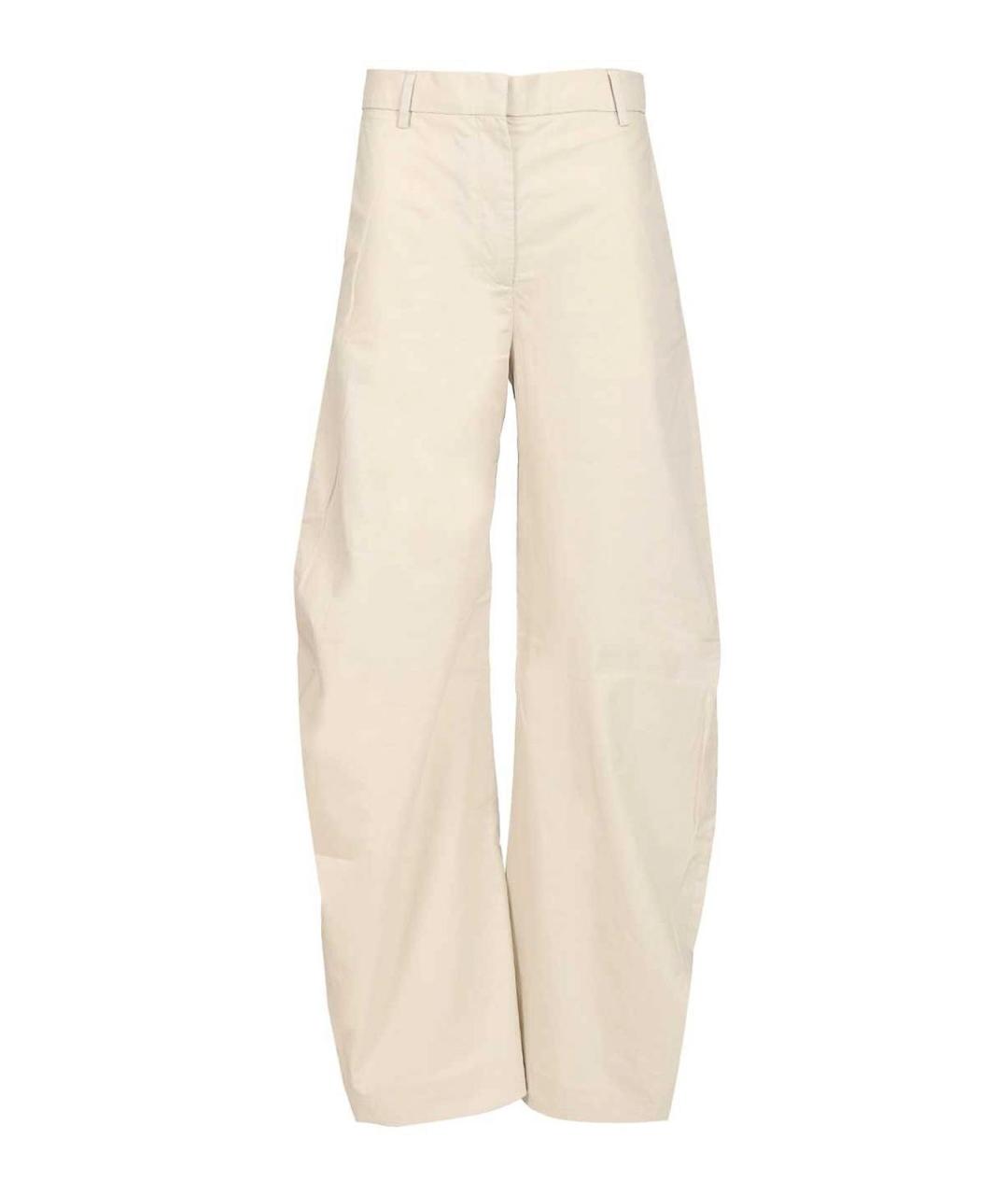 ACNE STUDIOS Бежевые хлопковые брюки широкие, фото 1