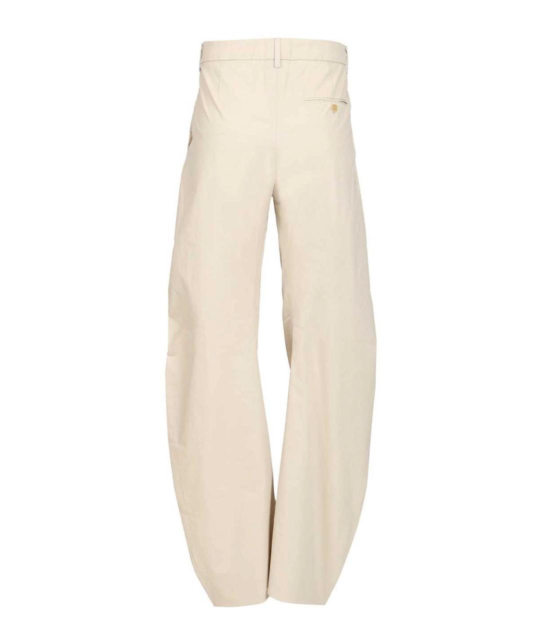 ACNE STUDIOS Бежевые хлопковые брюки широкие, фото 2