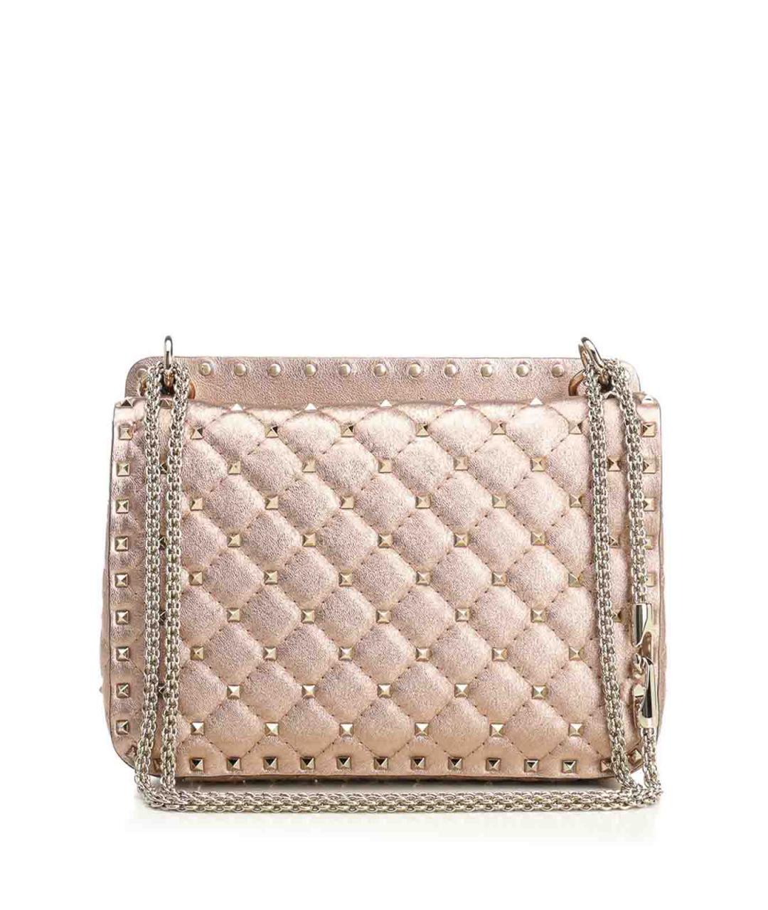 VALENTINO Розовая кожаная сумка через плечо, фото 3