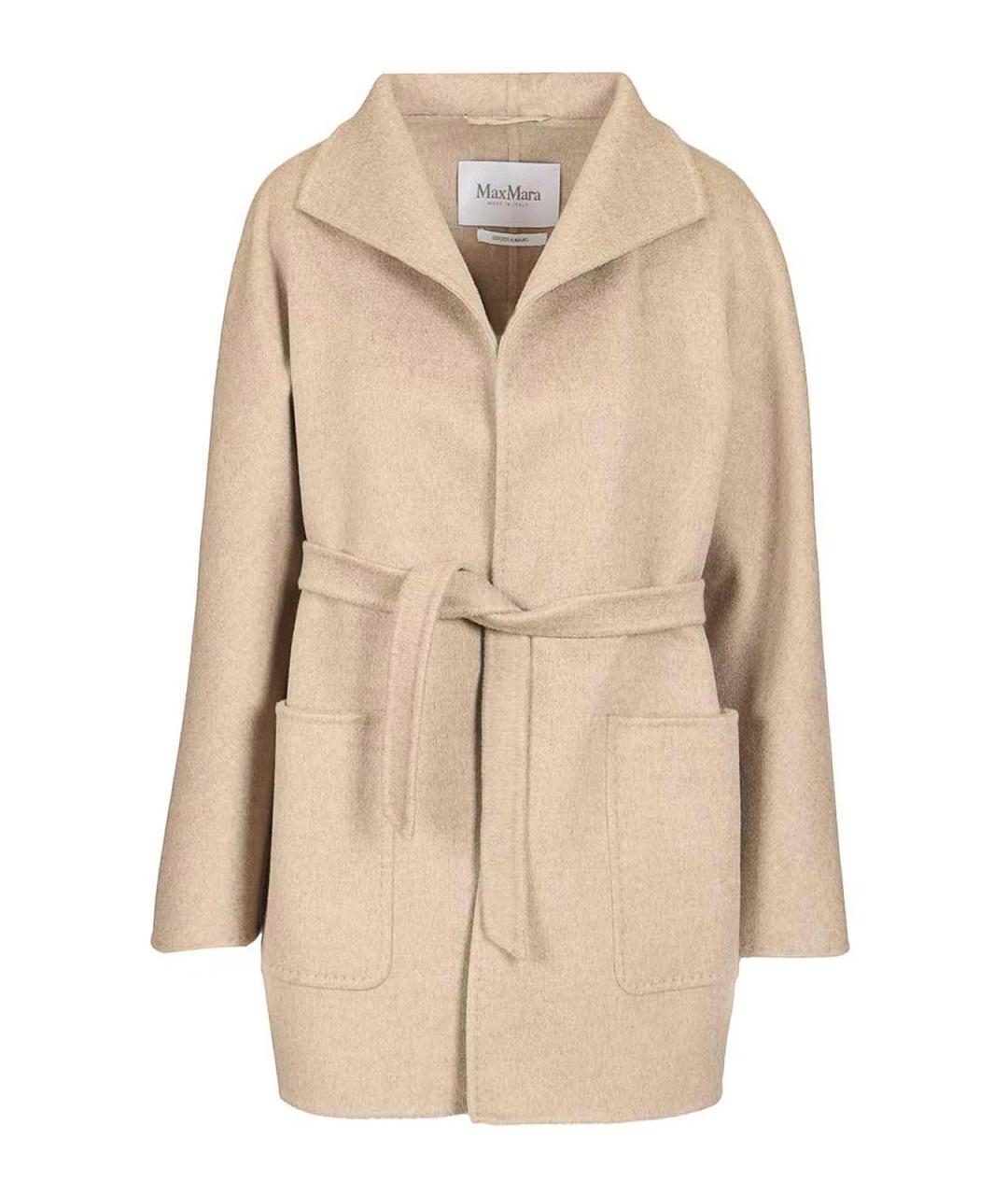 MAX MARA Бежевое кашемировое пальто, фото 1