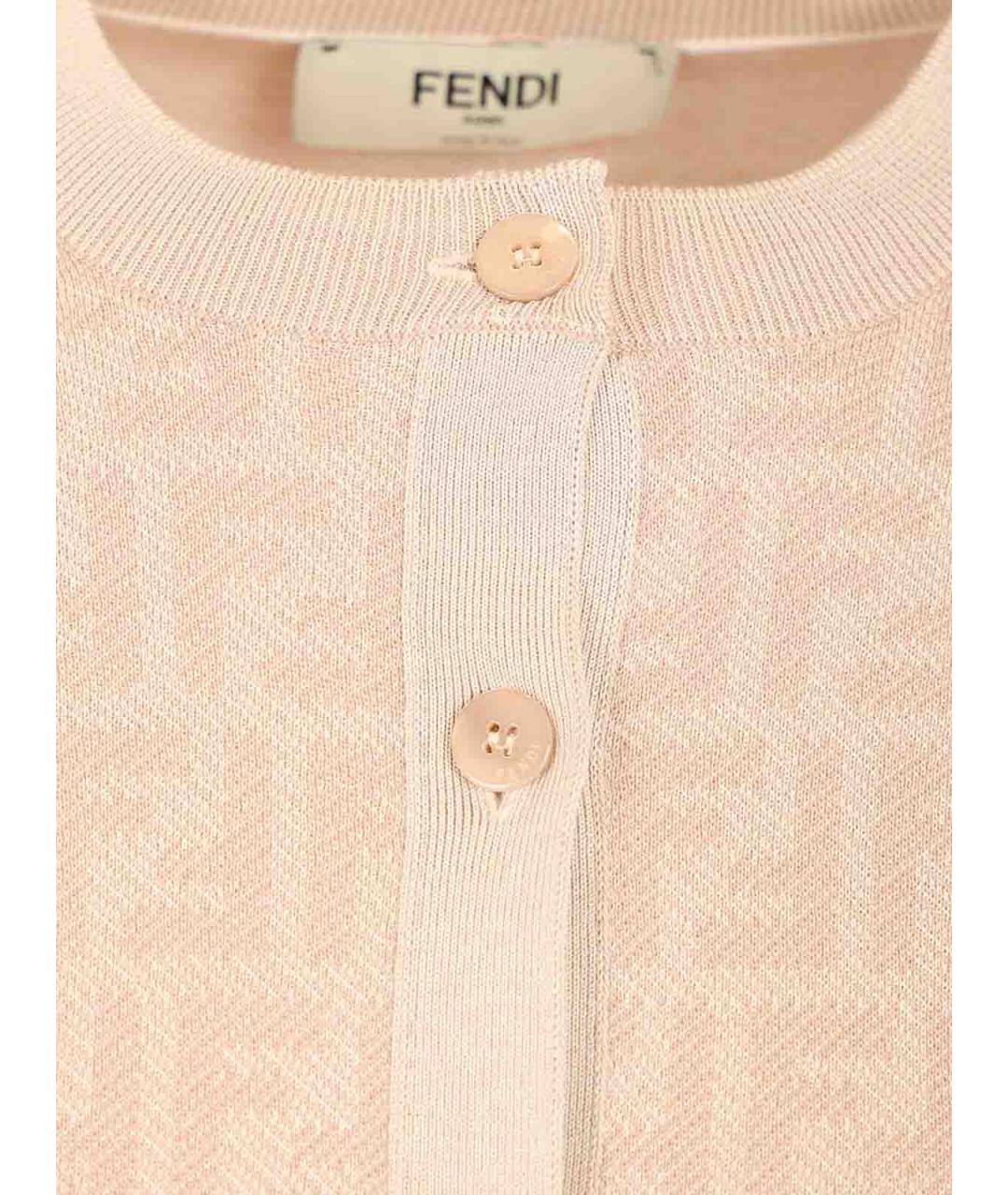FENDI Розовый шерстяной кардиган, фото 4