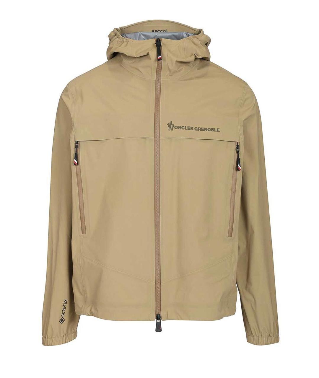 MONCLER Бежевая полиамидовая куртка, фото 1