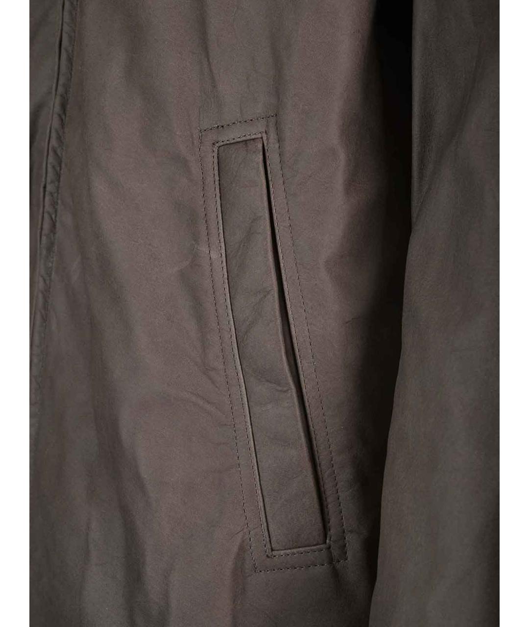 RICK OWENS Коричневая кожаная куртка, фото 5