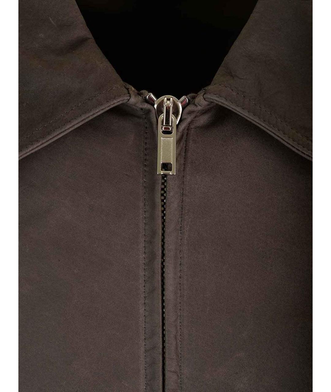 RICK OWENS Коричневая кожаная куртка, фото 3