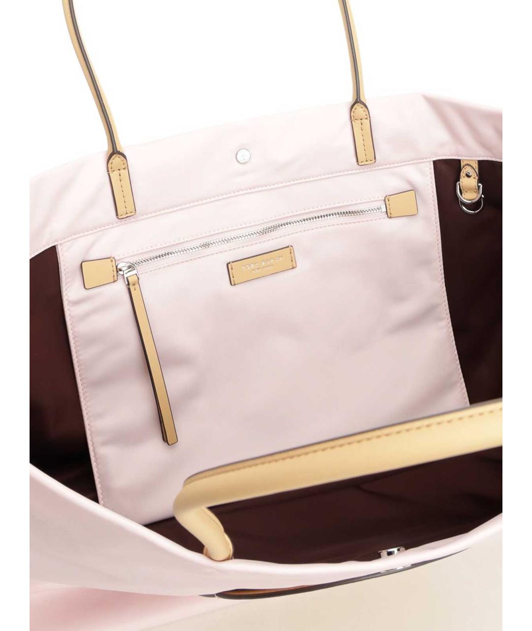 TORY BURCH Розовая синтетическая сумка тоут, фото 4