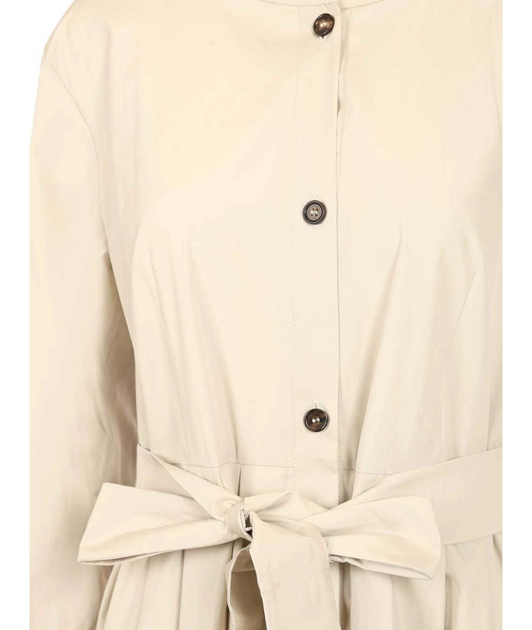 'S MAX MARA Бежевое хлопковое повседневное платье, фото 4