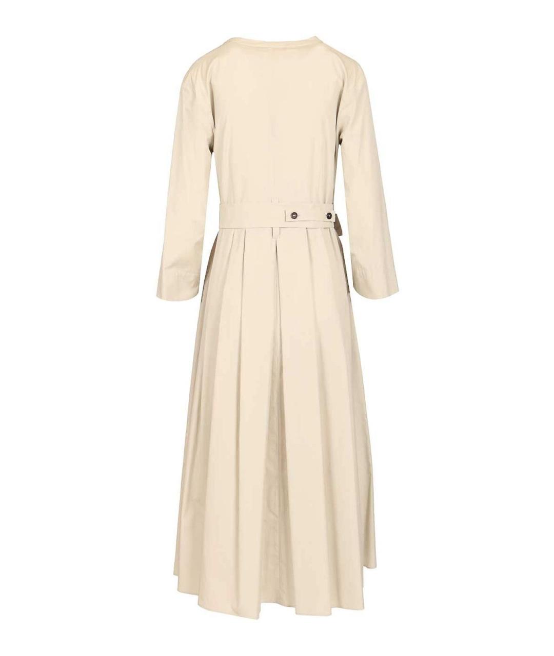 'S MAX MARA Бежевое хлопковое повседневное платье, фото 2