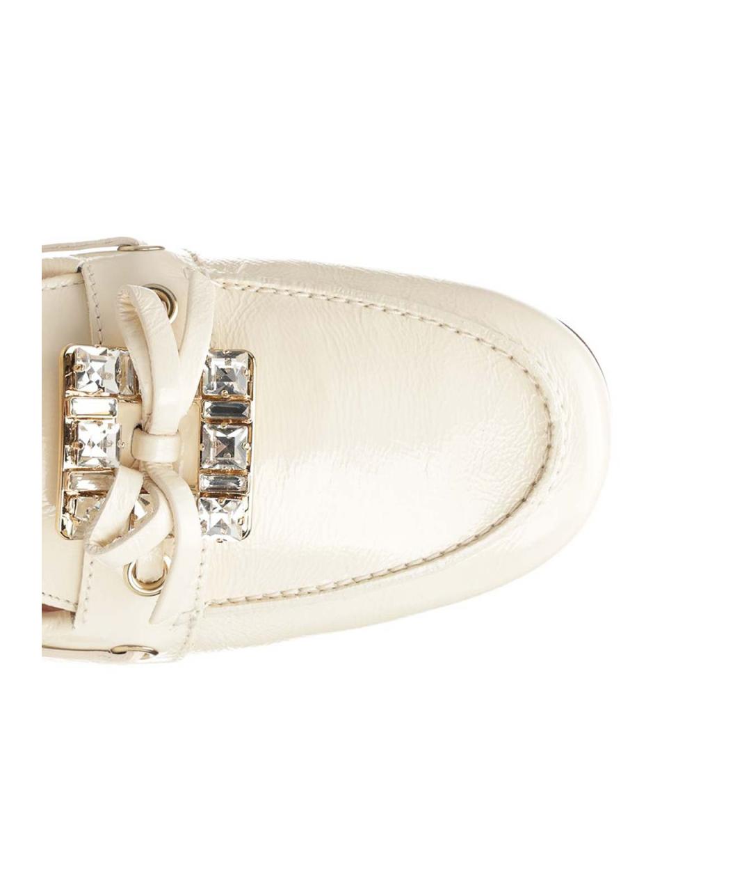 ROGER VIVIER Бежевые кожаные лоферы, фото 4
