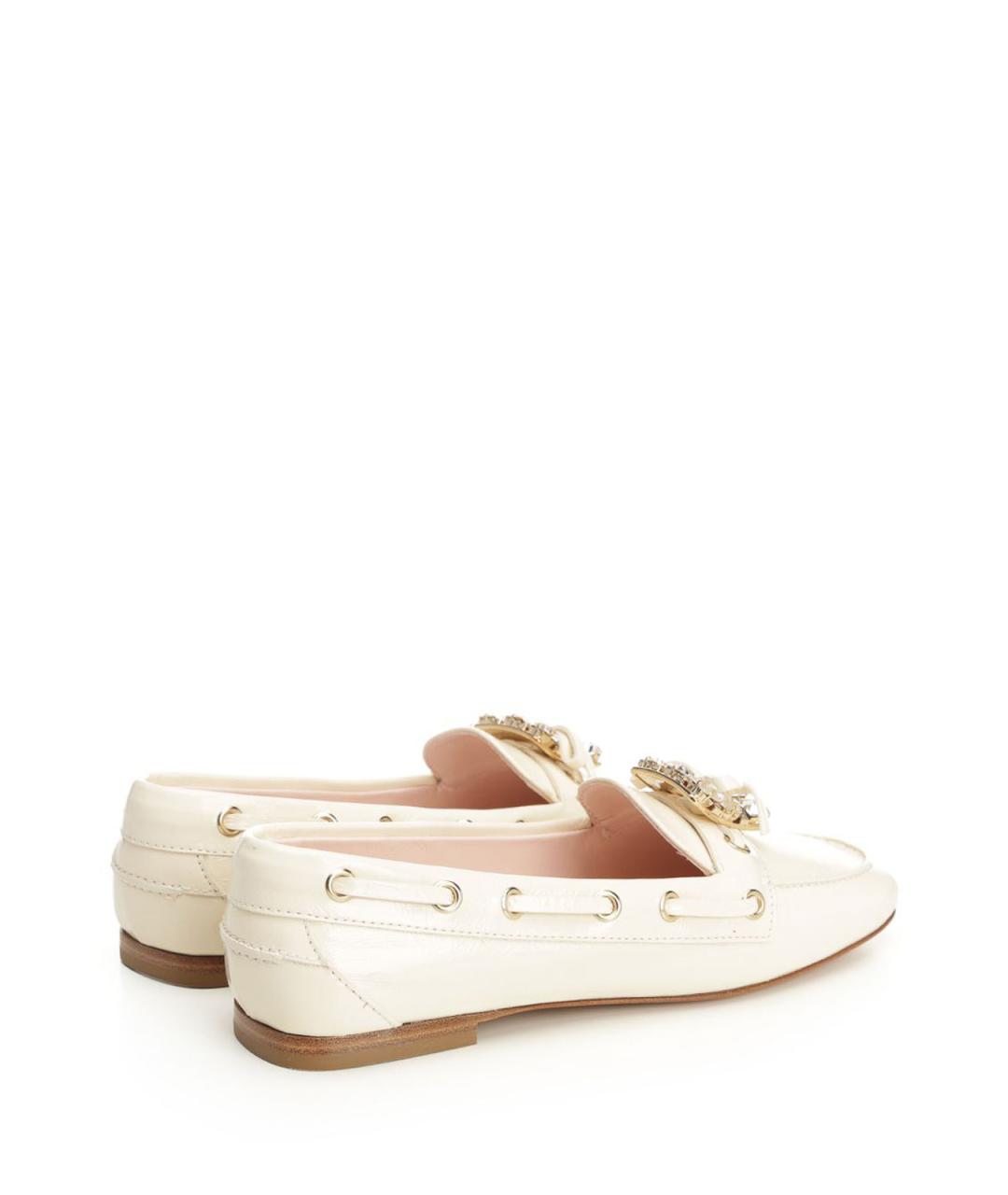 ROGER VIVIER Бежевые кожаные лоферы, фото 3