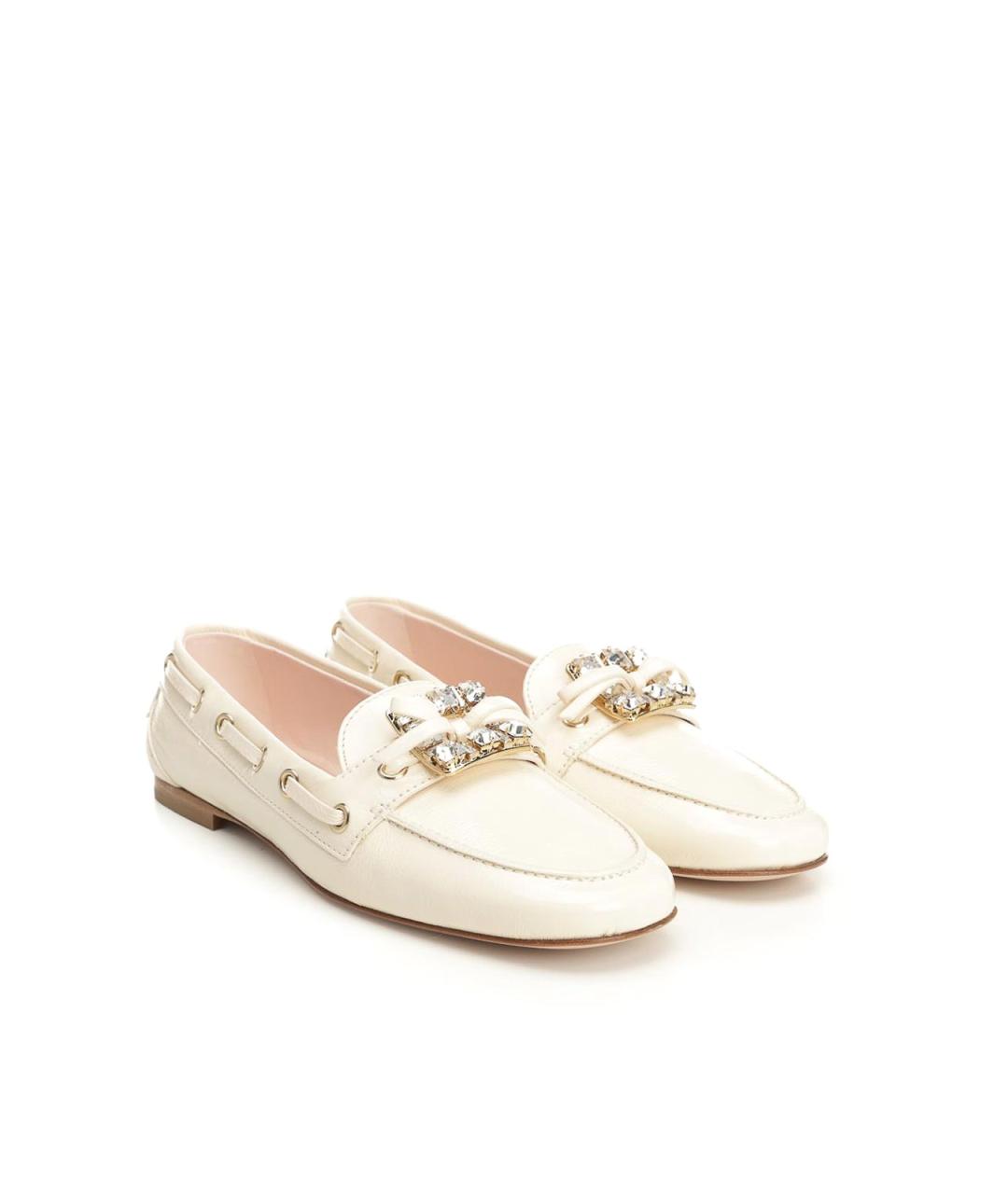 ROGER VIVIER Бежевые кожаные лоферы, фото 2