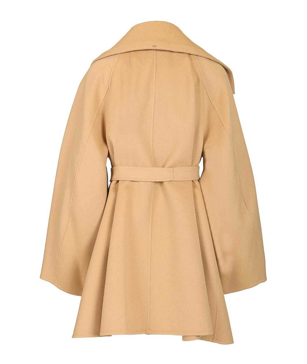 SPORTMAX Бежевое шерстяное пальто, фото 2