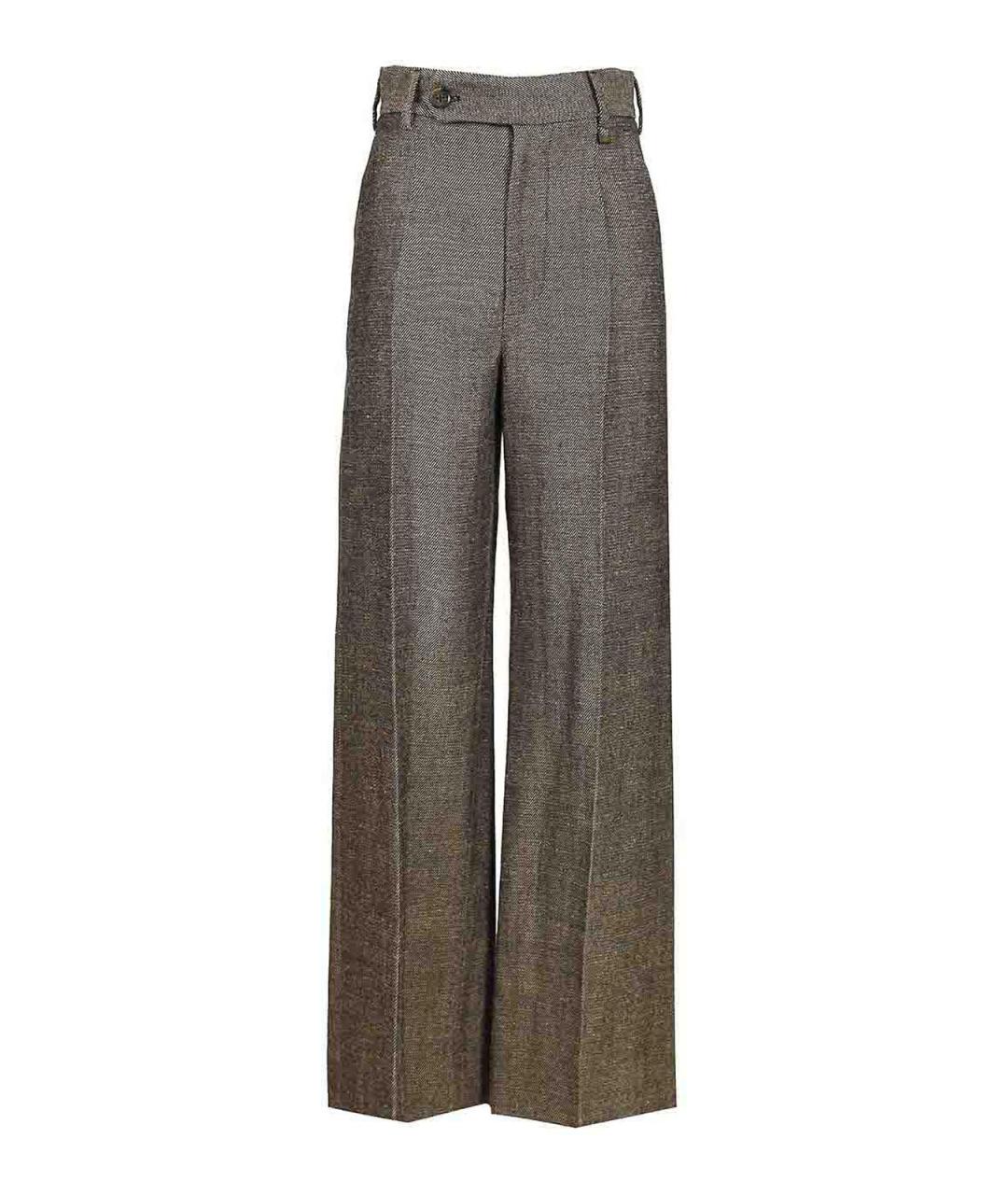 VIVIENNE WESTWOOD Серые шерстяные прямые брюки, фото 1