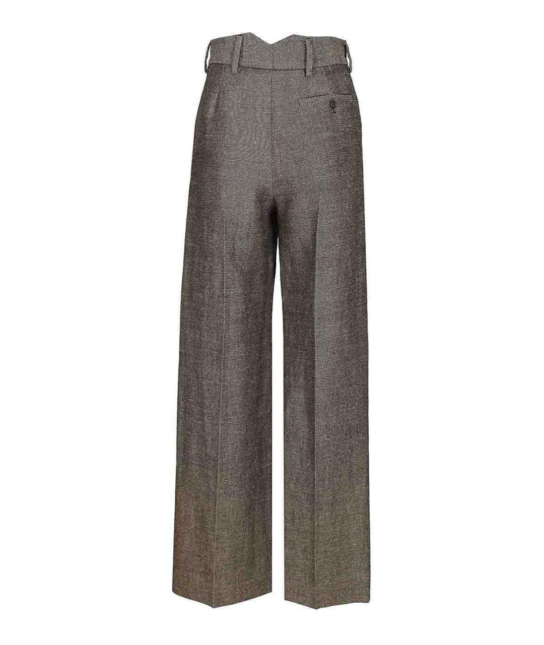 VIVIENNE WESTWOOD Серые шерстяные прямые брюки, фото 2