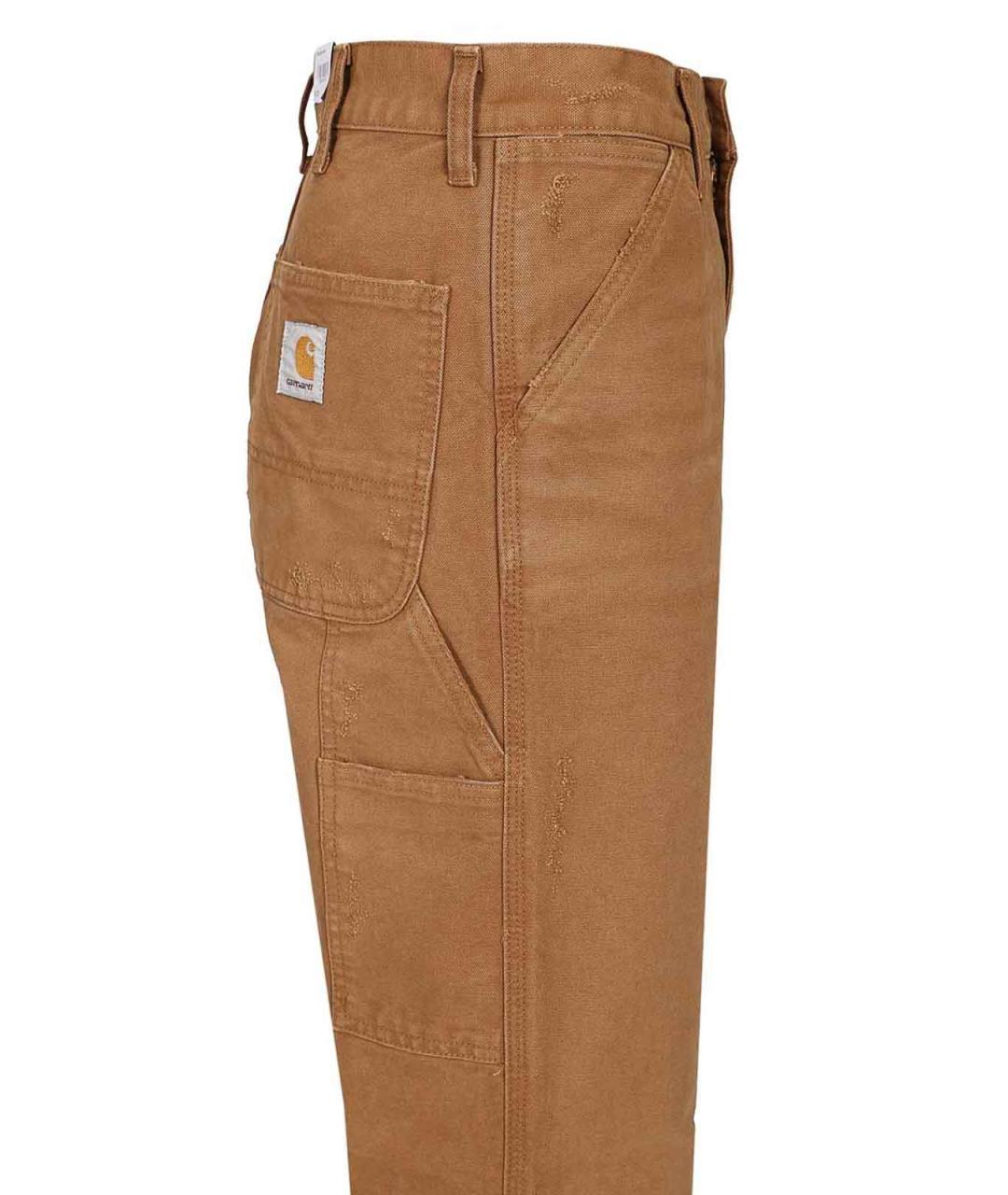 CARHARTT Коричневые хлопковые повседневные брюки, фото 3