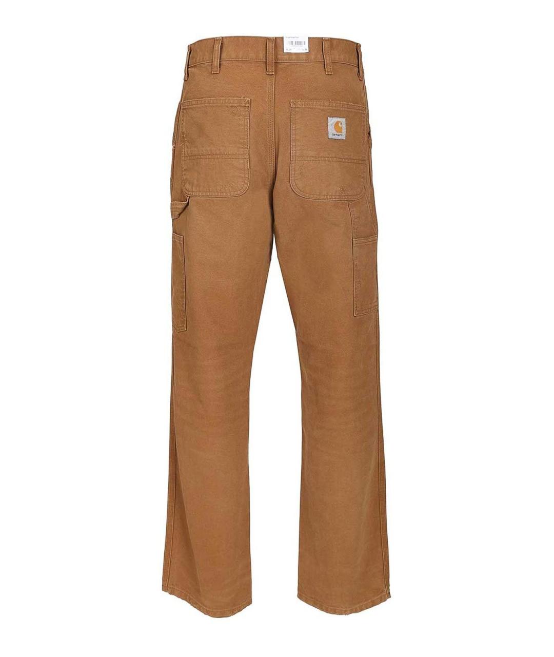 CARHARTT Коричневые хлопковые повседневные брюки, фото 2